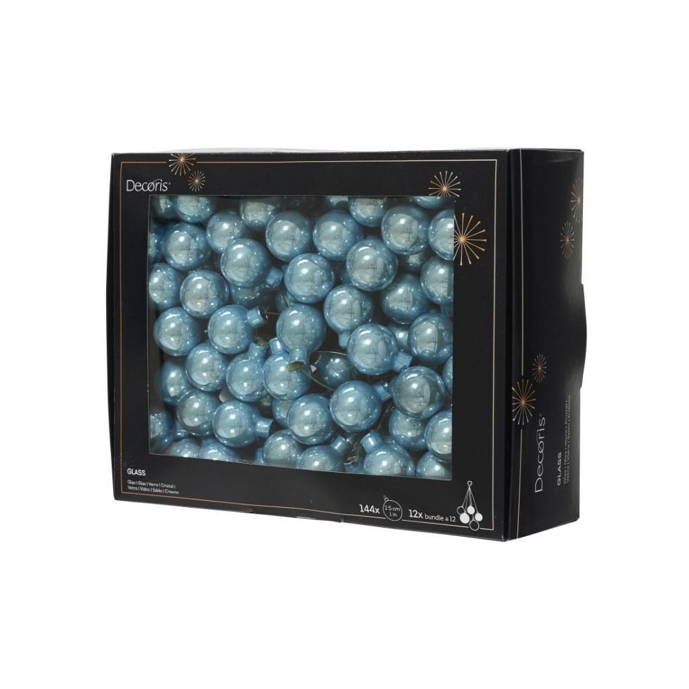 BOX 144 MINI SFERE VETRO D2.5